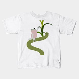 Frog on a flower Kids T-Shirt